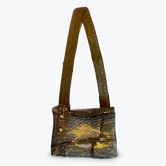 One of a kind hand painted Custom denim Handbag 👜 - Picture 2 of 2